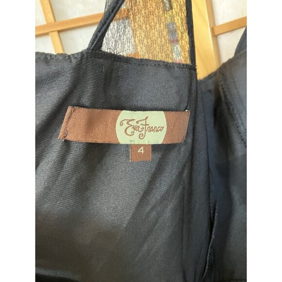 NWT Eva Franco Women’s Black Illusion Top Cocktail Dress, Size 4 MSRP $265 - Picture 7 of 14